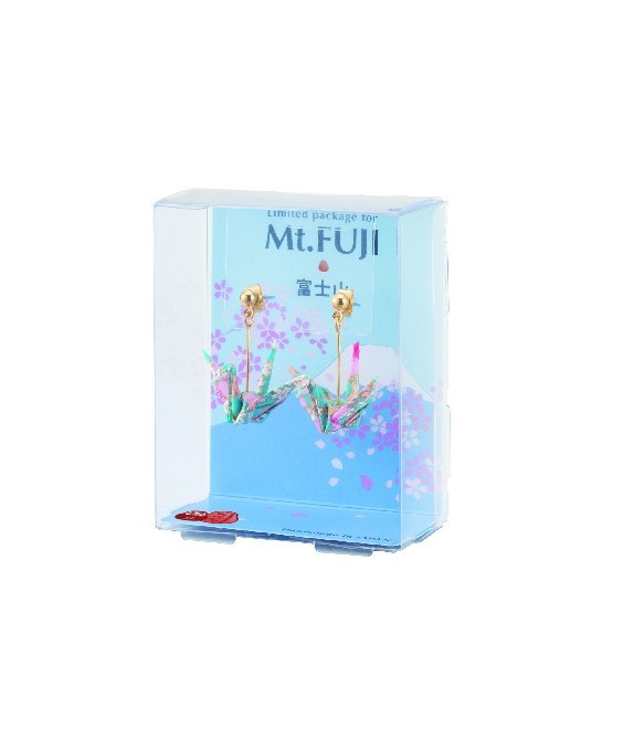 Boucles d'oreille Grues Origami "Fuji-San"