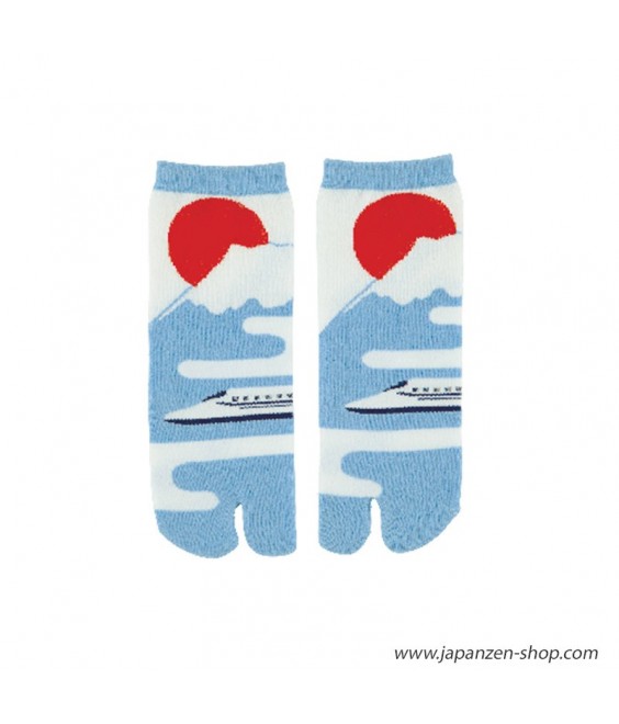 Chaussettes Tabi Enfant "Fujisan et Shinkansen"