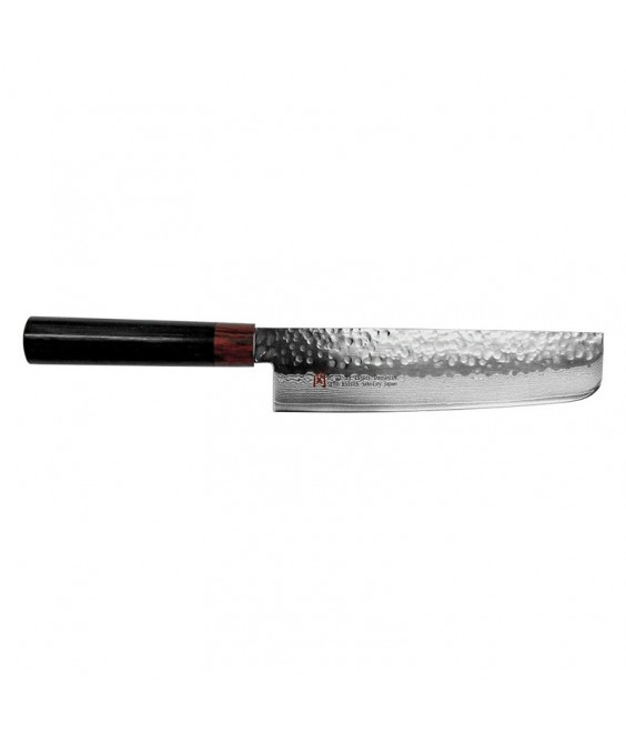 Couteau de cuisine japonais "Nakiri" Seto 180mm Damas