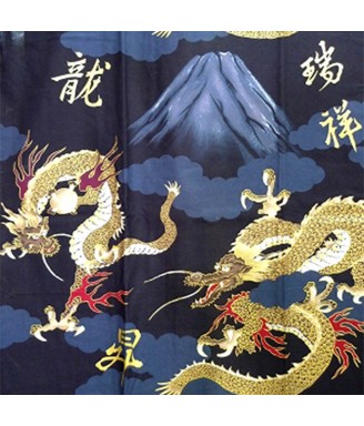 Veste Kimono japonaise happi - Dragon & Mont Fuji | Japanzen
