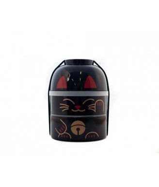 Bento japonais Maneki Neko noir 1200 ml – boîte lunch | Japanzen