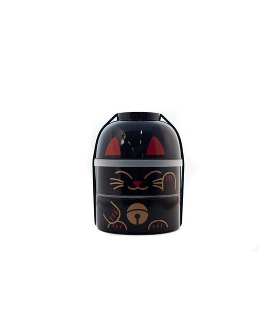 Bento japonais Maneki Neko noir 1200 ml – boîte lunch | Japanzen