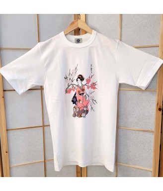 T-shirt "MAIKO SAKURA" Blanc