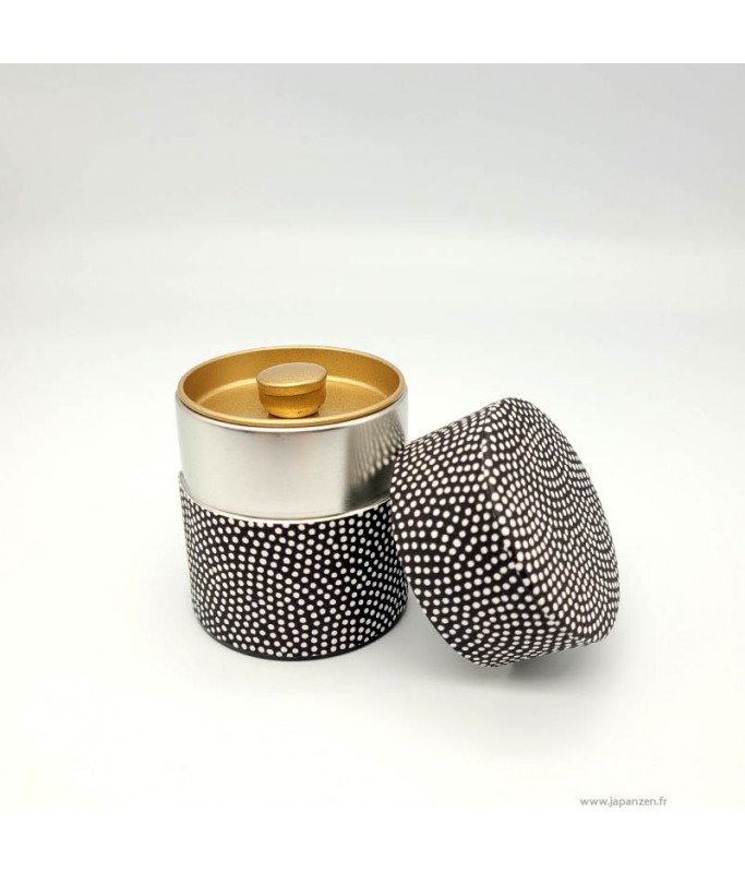 Japanese Tea Canister "Same Komon"