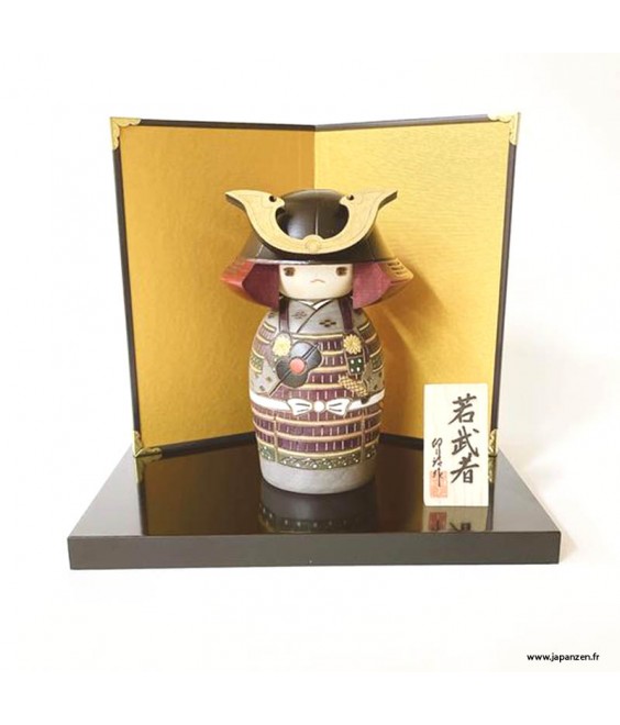 kokeshi bushi samourai fabriquée au Japon -Japanzen