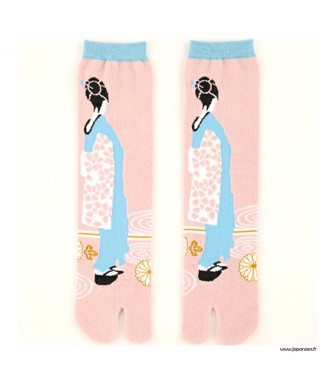 Japanese Tabi Socks Maiko pink