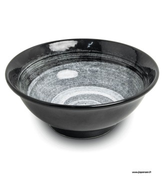 Bol japonais noir en porcelaine fabriqué au Japon