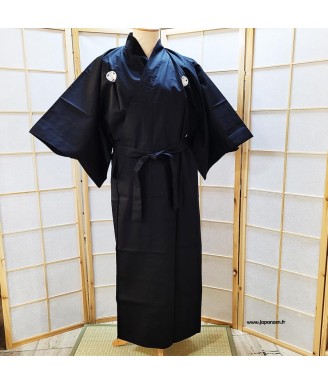 kimono homme japonais noir AOI