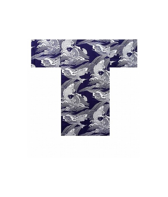 Kimono Happi Carpe Koï veste japonaise traditionnelle en coton
