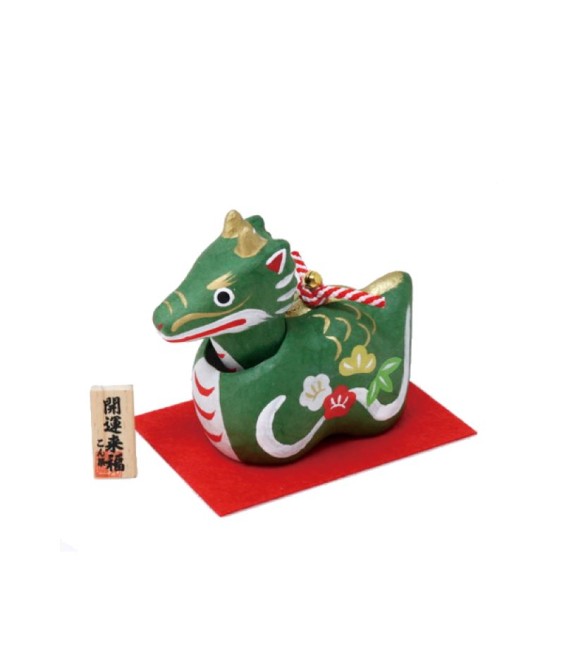 Figurine Hariko Dragon à tête mobile | Porte-bonheur japonais
