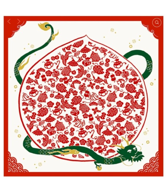 Japanese Furoshiiki Shiki No Irodori Dragon