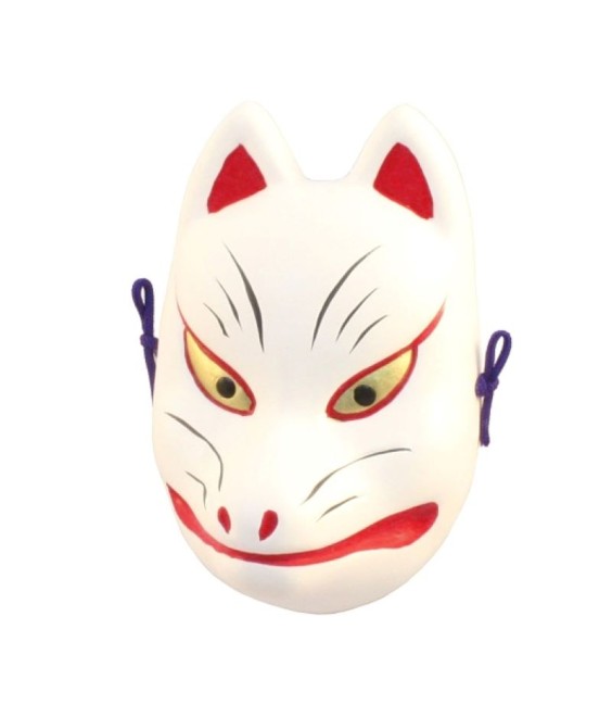 Petit Masque de Renard Japonais Décoratif Kitsune