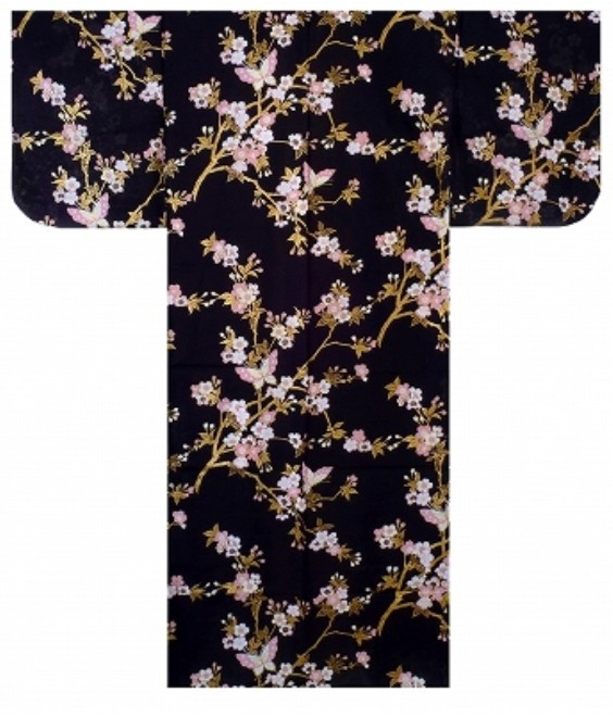 Yukata Japonais Fleurs de Prunier -Authenticité et Qualité Japonaise