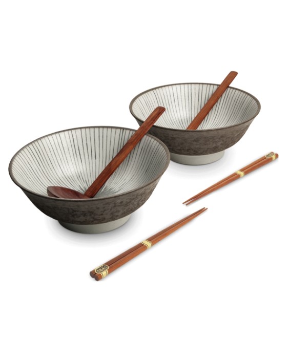 Coffret de Deux Bols à Ramen "Shima"