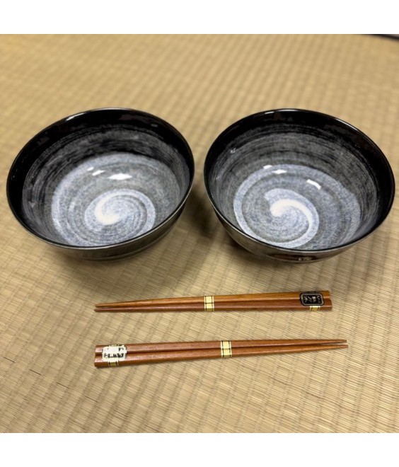 Coffret de Deux Bols Japonais Kuro - Arts de la Table Japonais