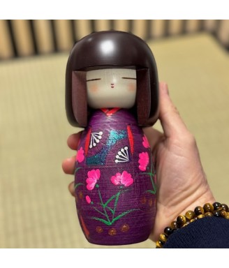 Poupée Kokeshi Japonaise Mushin Murasaki | Artisanat Japonais -Japanzen