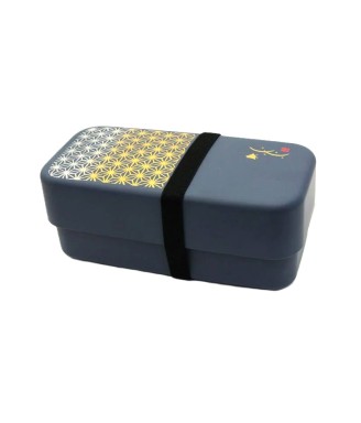 Bento japonais Asanoha 950 ml avec motifs traditionnels, fabriqué au Japon