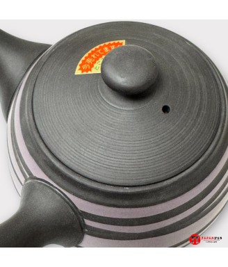 Tokoname Japanese Teapot – Purple & Black – 520ml - Japanzen