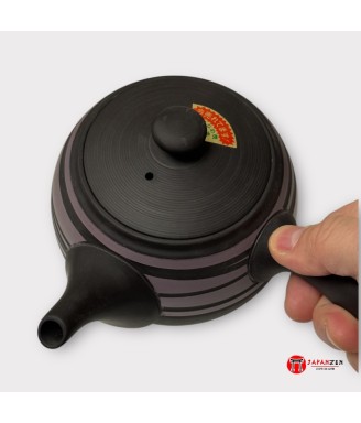 Tokoname Japanese Teapot – Purple & Black – 520ml - Japanzen