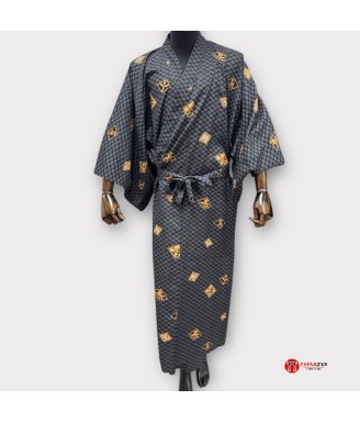 Yukata Kimono "Diamond" Black