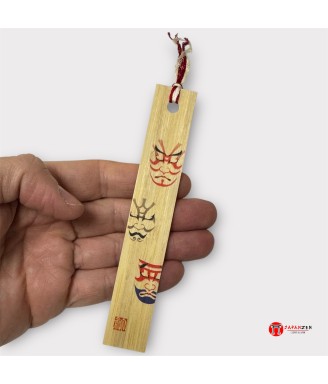 Japanese Bamboo Bookmark – Kabuki Design | Japanzen