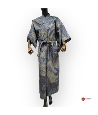 Yukata homme Nami – Vagues japonaises 100 % coton | Japanzen