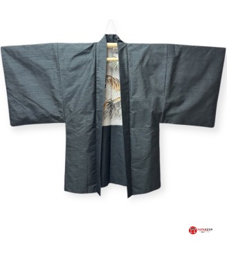 Haori japonais vintage en soie – Motif Tigre & Bambou | Japanzen