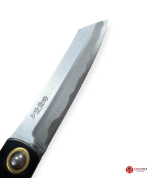 Higonokami japonais Aogami damas – Manche gravé tigre & bambou | Japanzen