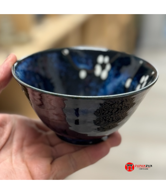 Bol à riz Hana bleu motif Fleurs de Prunier – Porcelaine japonaise | Japanzen
