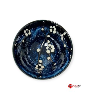 Bol à riz Hana bleu motif Fleurs de Prunier – Porcelaine japonaise | Japanzen