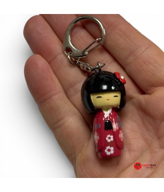 Porte‑clés japonais Kokeshi Maiko – Accessoire kawaii | Japanzen