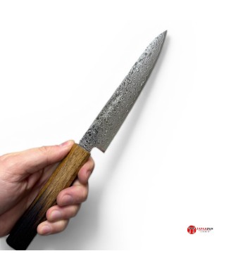 Couteau Office Damas AUS-10 150 mm – Tranchant et élégance | Japanzen