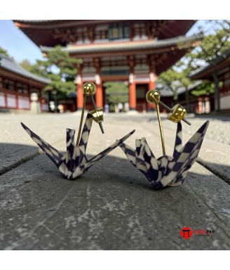 Boucles d’Oreille Japonaises Grues Origami Tokyo Senso-ji | Japanzen