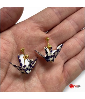 Boucles d'oreille Grues Origami "Tokyo Senso-Ji"