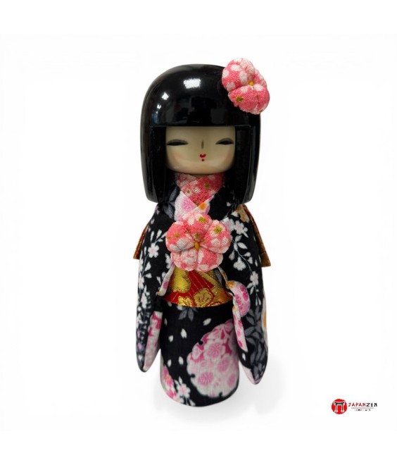 Poupée Japonaise Kokeshi Kimono Chirimen – Artisanat de Kyoto | Japanzen