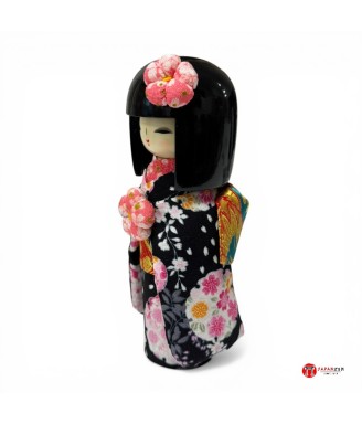 Poupée Japonaise Kokeshi Kimono Chirimen – Artisanat de Kyoto | Japanzen