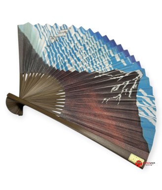 Éventail Japonais Hokusai Fuji rouge – Maisendo Kyoto | Japanzen