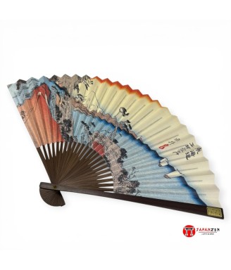 Éventail japonais Hiroshige Satta Tōge – Sensu Traditionnel | Japanzen