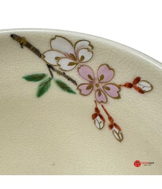 Bol à Matcha Japonais Kyo-Yaki Sakura et Oiseaux – Chawan artisanal Kyoto | Japanzen