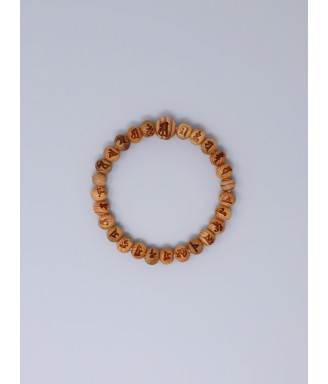 Bracelet Juzu japonais en cèdre Yakusugi avec mantra Kōmyō Shingon