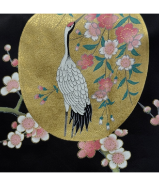 Veste japonaise femme style kimono Magnifique Grue | Japanzen