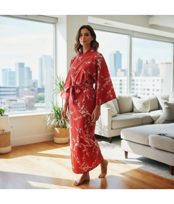 Ladies Kimono Yukata Ume Flowers