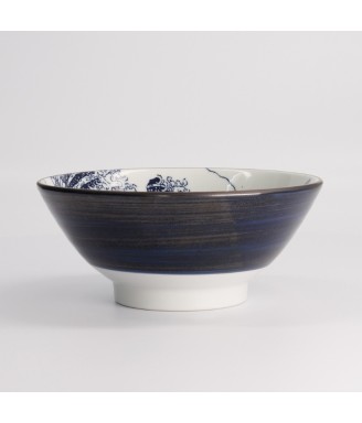 Bol ramen japonais fabriqué au japon motif vagues hokusai