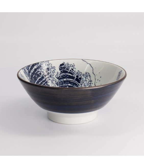 bol a ramen japonais 17x8cm motif grande vague de kanagawa Hokusai