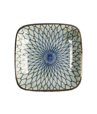 Coupelle japonaise Mashiko – Motif Mesh bleu | Fabriquée au Japon | Japanzen