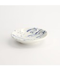 coupelle japonaise a sauce en porcelaine motif vagues vue generale