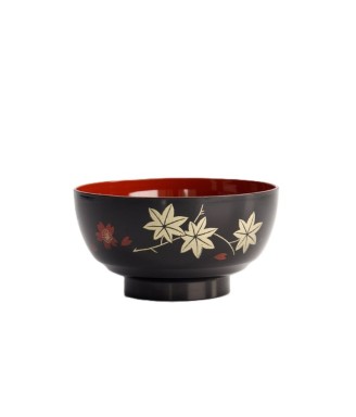 Bol japonais laqué noir et rouge | Fabriqué au Japon | Japanzen