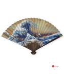 Éventail japonais Hokusai – La Grande Vague de Kanagawa | Fabriqué à Kyoto | Japanzen
