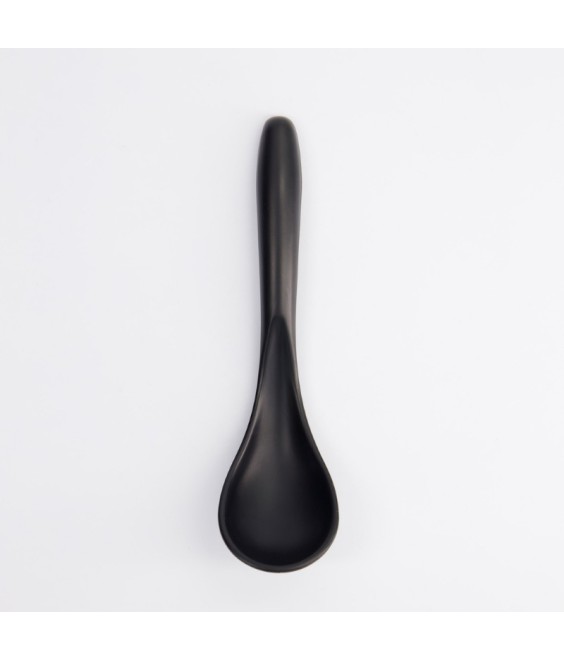 Cuillère japonaise Renge noire en mélamine de 18,5 cm