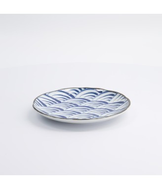 assiette japonaise nami motifs vagues japonaises japanzen